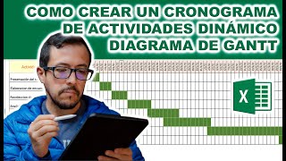 ¿Cómo crear un cronograma de actividades dinámico en Excel utilizando Diagrama de Gantt [upl. by Lamonica82]