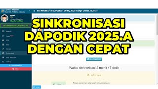 CARA SINKRONISASI APLIKASI DAPODIK VERSI 2025A SEMESTER GANJIL  CARA SINKRON DAPODIK VERSI 2025A [upl. by Saloma]