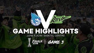 GAME HIGHLIGHTS Rochester Knighthawks  Saskatchewan Rush  NLL Finals Game 3 [upl. by Ralfston561]