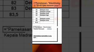 Cara Membuat Tanggal Surat Auto Update di Excel [upl. by Raycher]