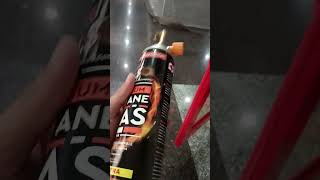 दुनिया का सबसे लंबा चलने वाला कैन। BUTANE GAS premium extremely flammable UN 2037 registerd [upl. by Accebber]