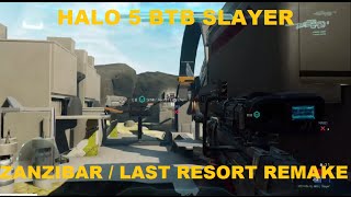 Halo 5 ZanzibarLast Resort Remake BTB Slayer Gameplay [upl. by Aili]