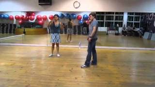 Kenny amp Abeth  Lindy Hop Portugal Level 1 Triple Step amp Turn Drills [upl. by Alver]