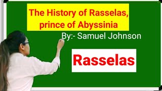 The history of Rasselas by DrSamuel Johnson explanation in Hindi and English [upl. by Eoin]