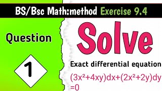 Solve differential Equation3x²4xydx  2x²2ydy0StepbyStepSolutionEducationalinfo786 [upl. by Erual]