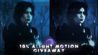 10K Alight Motion Giveaway「Text effect Shake CC Panning Overlays」 [upl. by Cornew]