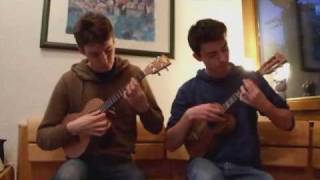 While my guitar gently weeps ukulele duet [upl. by Gautious]