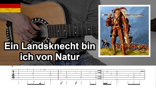 Ein Landsknecht bin ich von Natur  fingerstyle guitar TAB [upl. by Cadmarr318]