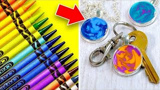 19 Colorful Crayon Crafts [upl. by Orren]