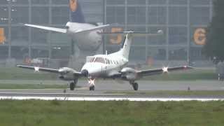 French Navy Marine Nationale 87 Embraer EMB121 landing  takeoff  Hamburg Airport 11102013 [upl. by Naitsirc363]