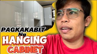 PAGKAKABIT NG MODULAR ALUMINUM KITCHEN CABINETSPAANO MAGKABIT NG ALUMINUM MODULAR HANGING CABINET [upl. by Zelikow]