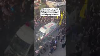 An explosion causes panic at a funeral in Lebanon [upl. by Nosyd]