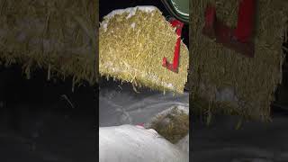 Cold Night for Stacking fendt farming haytractor agri satisfying shorts [upl. by Arehsat]