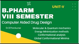 Computer Aided Drug Design  BPharm VIII Sem  Unit V [upl. by Corbin]