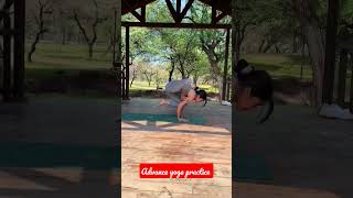 One Legged Crane Pose Eka Pada Bakasana Advance yoga rutbornnutrition [upl. by Aneehta]