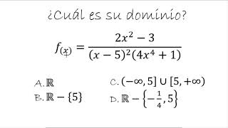 DOMINIO DE UNA FUNCIÓN COCIENTE DE DOS POLINOMIOS [upl. by Kulda]