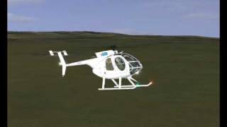 MD500E Helicopter Landing Redhill EGKR FSX [upl. by Callie611]