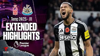 Nottingham Forest vs Newcastle  Highlights Premier League  Jornada 11  Telemundo Deportes [upl. by Anaerdna527]