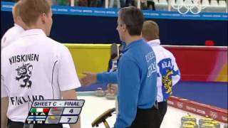 Finland  Mens Curling  Turin 2006 Winter Olympic Games [upl. by Yzzik]