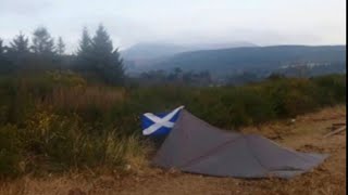 Wild Camping Scotland Tarp And Bivi Camping Isle Of Arran Decathlon Quechua Tarp [upl. by Tray]