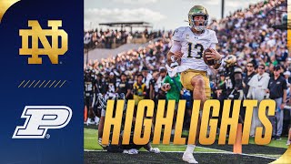 Highlights at Purdue  Notre Dame Football [upl. by Idmann]