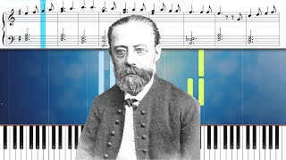 Smetana  Die Moldau easy piano tutorial [upl. by Arinayed448]