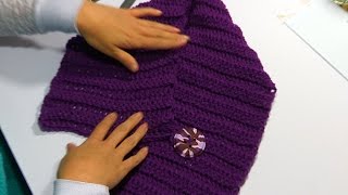 How to Crochet an Easy Scarf with A Button Tutorial [upl. by Ettereve]