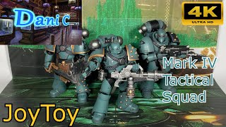 The Horus Heresy JoyToy Sons of Horus MKIV Tactical Squad Legionary With Flamer figure review en ESP [upl. by Eneloc]