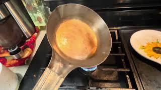 Pancakes in cold handle carbon steel pan [upl. by Hecht]