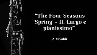 Spring larghissimo e pianissimo AVivaldi  Clarinet Solo  Musical Accompaniment [upl. by Warrin802]