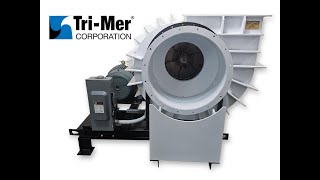 Unused 50HP TriMer Stainless Steel Centrifugal Scrubber Fan 14000CFM  14quotSP [upl. by Arateehc]