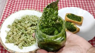 MOLHO PESTO DE MANJERICÃO  SÓ FAÇO ASSIM FICA VERDINHO E NÃO ESCURECE [upl. by Pattison]