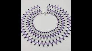 Basic Netting Necklace tutorial [upl. by Immas]