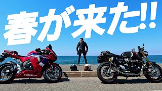 GWを駆け抜けろ！CBR600RRとTHRUXTON RSで春をドライブ。スラクストンrsロクダボ [upl. by Aneek79]