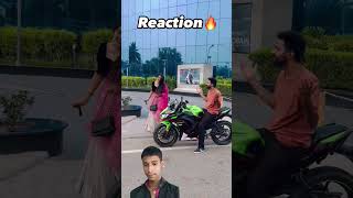 kawasaki Zx6r red pari girl reaction shortsshorts [upl. by Atteyram713]