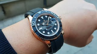 에스타임  STIME 롤렉스 요트마스터40 에버로즈골드 러버밴드 116655  ROLEX YACHTMASTER 40 116655 [upl. by Euqinahs419]