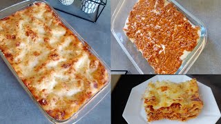 Recette de lasagne à la bolognaiselasagna recipe easy and quickلازانيا باللحم المفروم بطريقة سهلة [upl. by Yrolam]