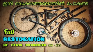 Dream Build MTB ⚒️🛠️BTWIN ROCKRIDER 520 275quot Full Restoration video decathlon bike restoration [upl. by Huey]