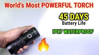 Worlds Most POWERFUL TORCH  45 DAYS Battery Life  uTorch SP36 [upl. by Gussie699]