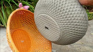 How To Make Cement Pots  Simple amp Easy DIY Flower Pot Designs [upl. by Debbie]