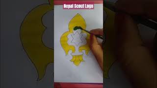 Nepal Scout Logodrawing youtubeshorts new art ✍️ [upl. by Napoleon]