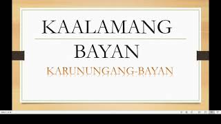 KAALAMANG BAYAN KARUNUNGANG BAYAN Filipino 7 Week 2 Quarter 3 [upl. by Neesay]