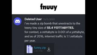 I have made a 554 Yottabyte zip bomb [upl. by Kelli454]