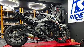 CF MOTO NK 400 con escape ARROW [upl. by Beaufort]