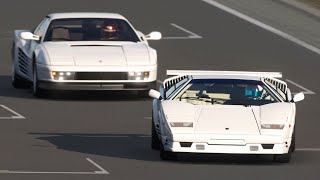 Lamborghini Countach vs Ferrari Testarossa at Nordschleife Miami Vice Tribute [upl. by Gabie586]