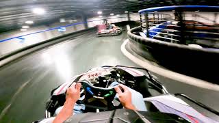 Indoor Kart Racing one of the longest tracks in the nation Up to 40 MPH at THE GRID RACING [upl. by Anrim]