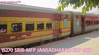 15270 JANSADHARAN EXPRESS SHANDAR HONKING SKIP JHINJHAKtrending traintravel indianrailways [upl. by Hayimas60]