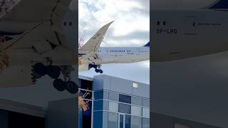 LOT Airlines Boeing787 Landing Toronto Airport plane aviation short shortvideo youtuber [upl. by Codding59]