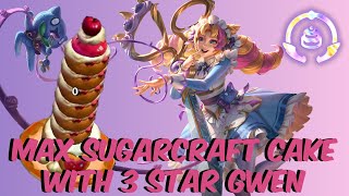 Max Sugarcraft cake with 3 star Gwen  TFT set 12 [upl. by Yemac939]