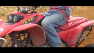 Honda TRX 400ex vs Suzuki LTR 450  Dirt Drag [upl. by Netram]